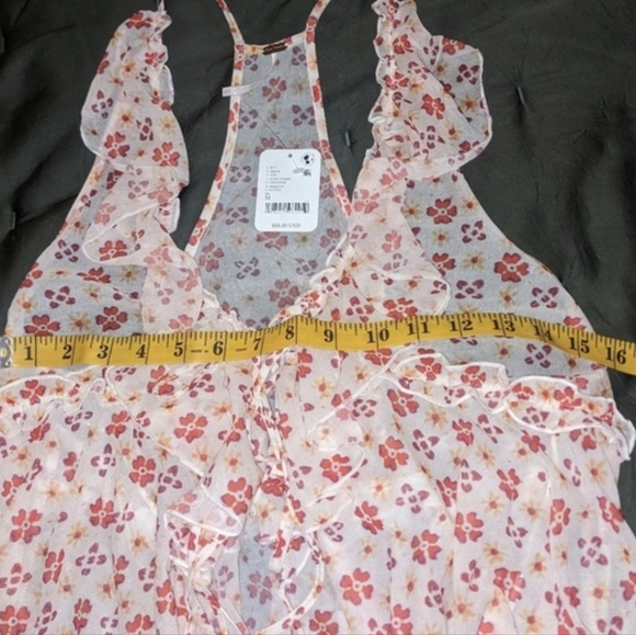 Free People Fearless Knit Top in Ivory Combo sz MED - Picture 8 of 10